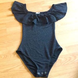 💛Sparkly Black Body Suit